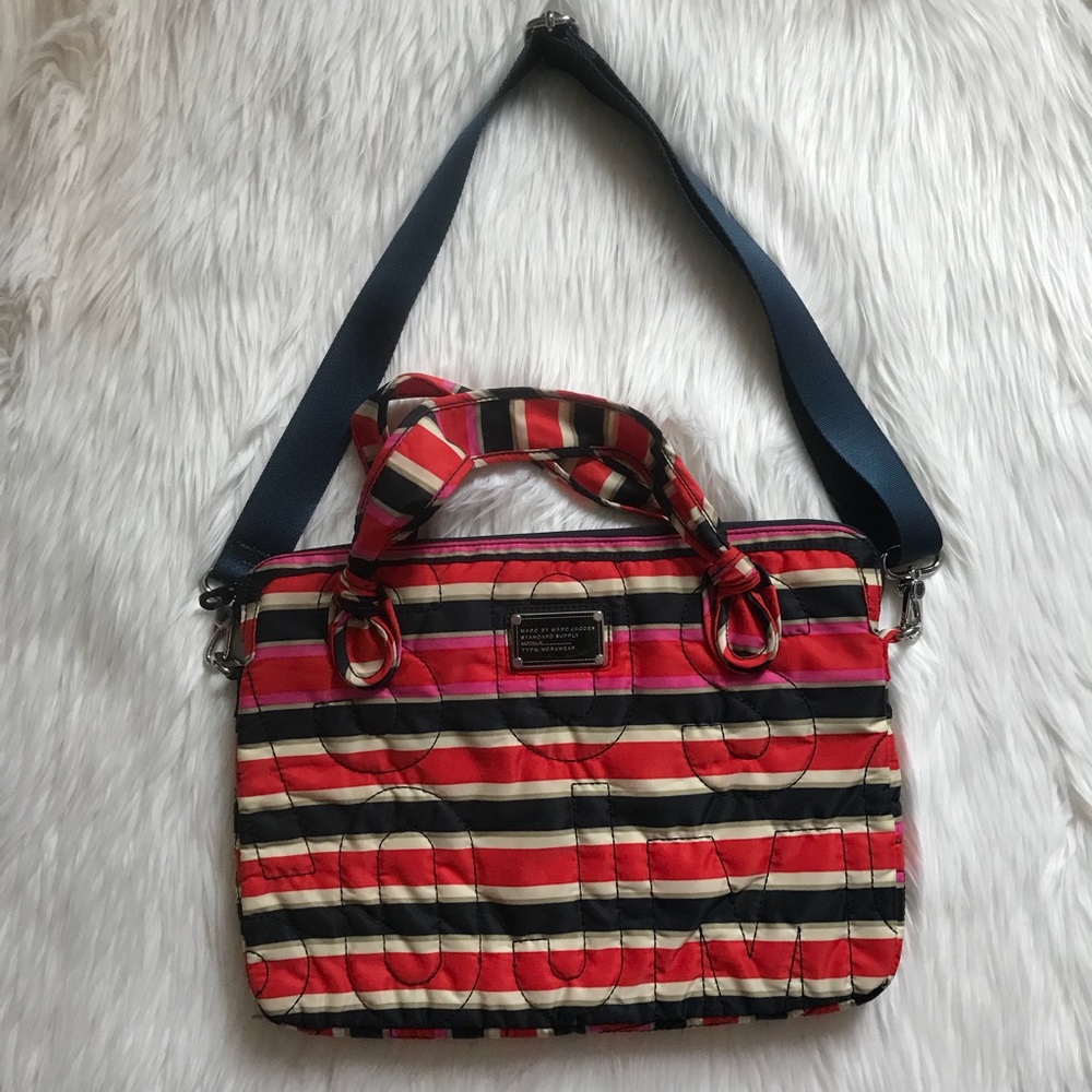 Marc by Marc Jacobs Striped Laptop Bag